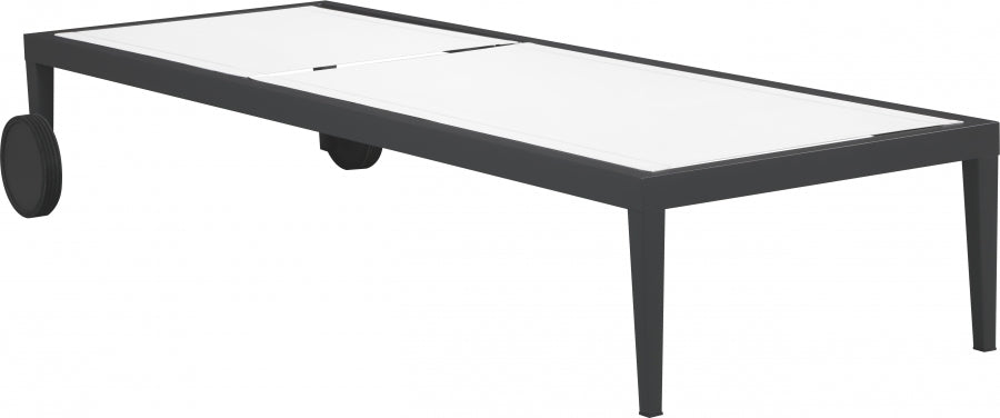 [HOT DEAL] Nizuc Mesh / Aluminum White Outdoor Patio Aluminum Mesh Chaise Lounge Chair