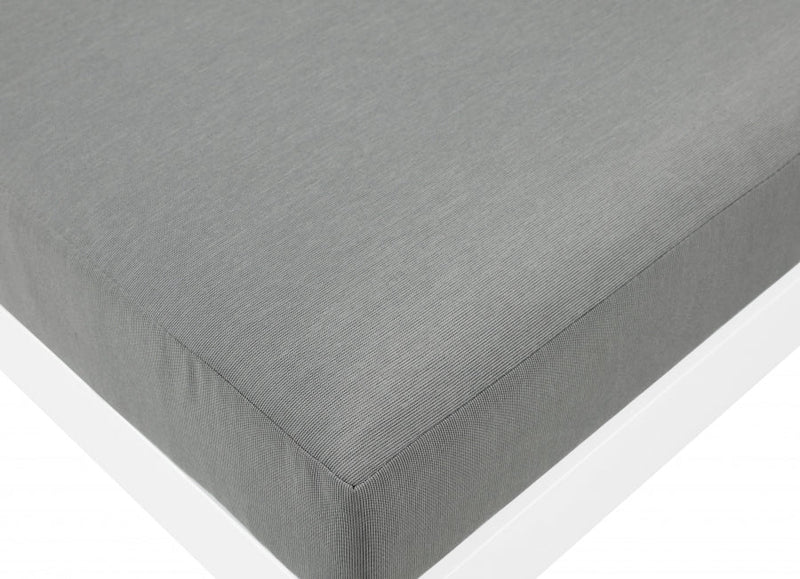[HOT DEAL] Nizuc Fabric / Foam / Aluminum Grey Outdoor Patio Aluminum Armless Chair
