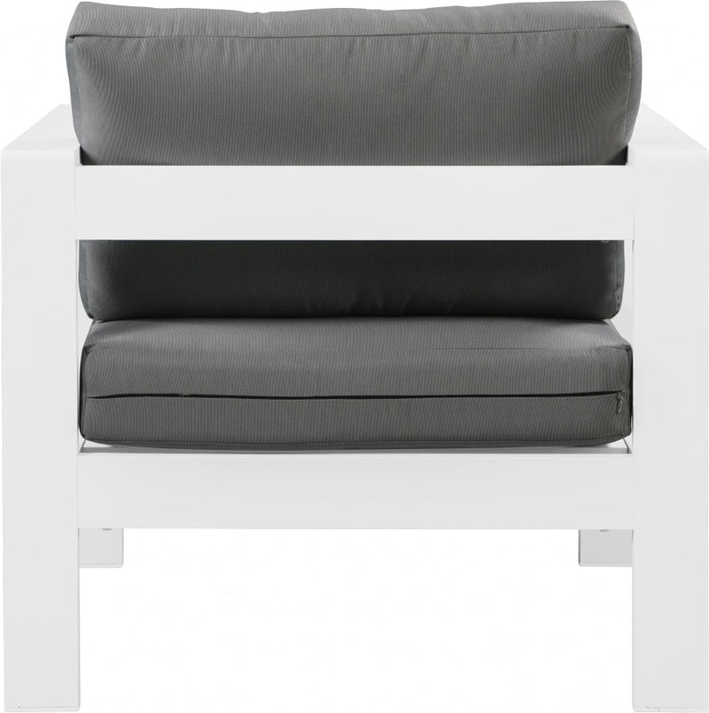[HOT DEAL] Nizuc Fabric / Foam / Aluminum Grey Outdoor Patio Aluminum Arm Chair