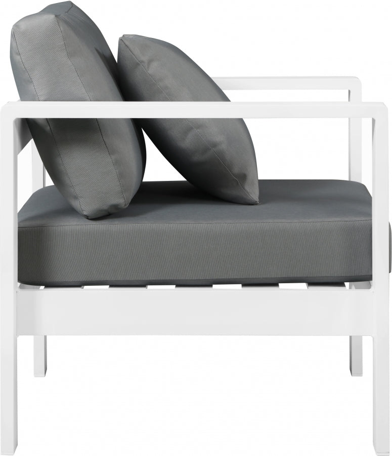 [HOT DEAL] Nizuc Fabric / Foam / Aluminum Grey Outdoor Patio Aluminum Arm Chair