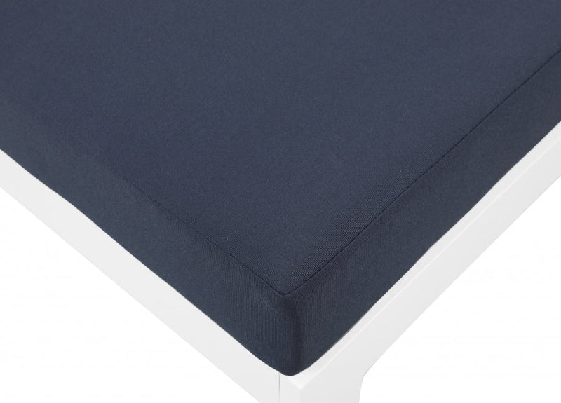 [HOT DEAL] Nizuc Fabric / Foam / Aluminum Navy Outdoor Patio Aluminum Corner Chair