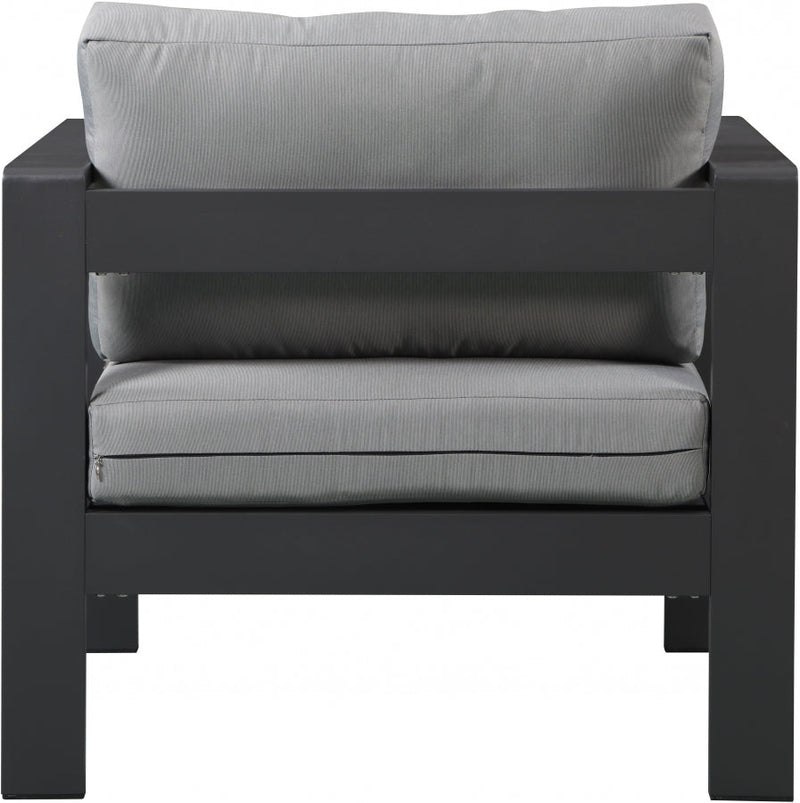 [HOT DEAL] Nizuc Fabric / Foam / Aluminum Grey Outdoor Patio Aluminum Arm Chair