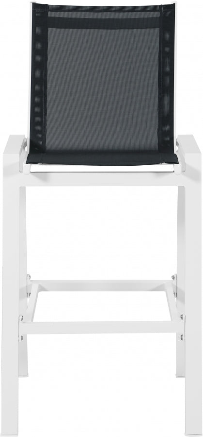 [HOT DEAL] Nizuc Mesh / Aluminum Black Outdoor Patio Aluminum Mesh Barstool (Set of 2)