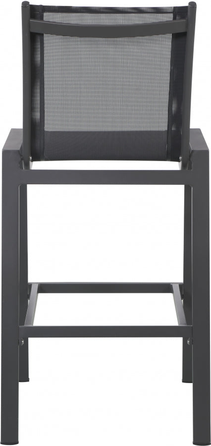 [HOT DEAL] Nizuc Mesh / Aluminum Black Outdoor Patio Aluminum Mesh Barstool (Set of 2)