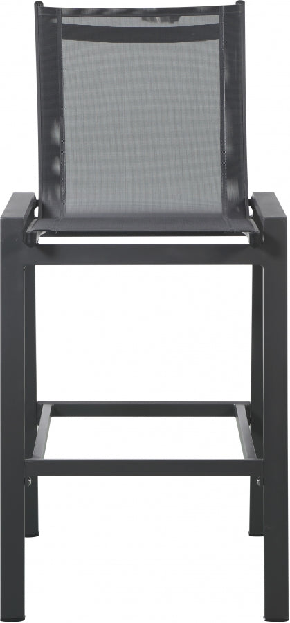 [HOT DEAL] Nizuc Mesh / Aluminum Black Outdoor Patio Aluminum Mesh Barstool (Set of 2)