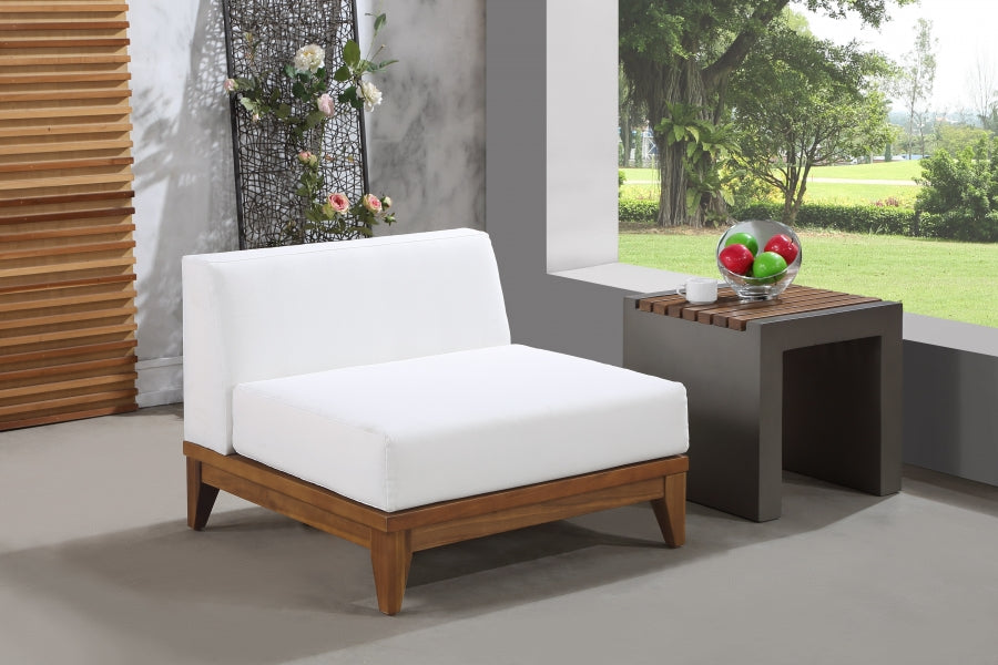 [HOT DEAL] Rio Acacia Wood / Quick Dry Foam Off Outdoor Patio Modular Armless Chair