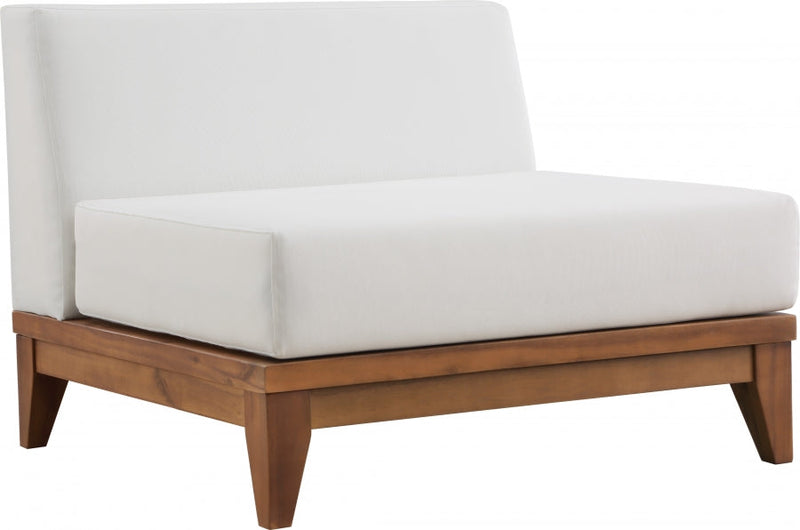 [HOT DEAL] Rio Acacia Wood / Quick Dry Foam Off Outdoor Patio Modular Armless Chair