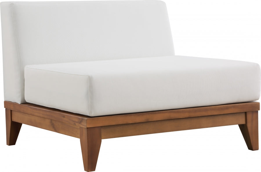 [HOT DEAL] Rio Acacia Wood / Quick Dry Foam Off Outdoor Patio Modular Armless Chair