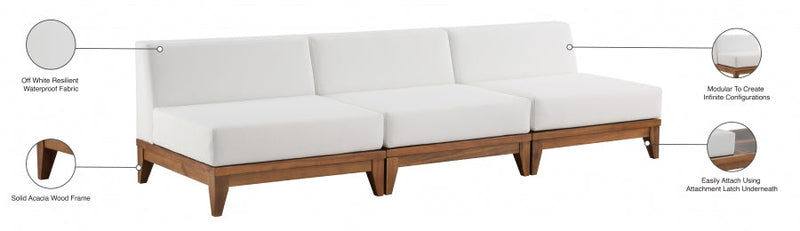 [HOT DEAL] Rio Acacia Wood / Quick Dry Foam Off Outdoor Patio Modular Sofa