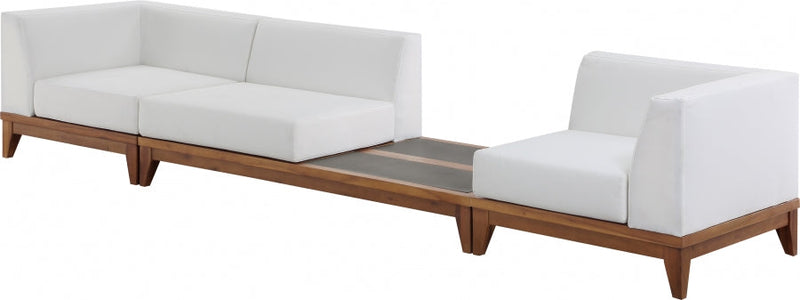 [HOT DEAL] Rio Acacia Wood / Concrete / Quick Dry Foam Off Outdoor Patio Modular Sofa