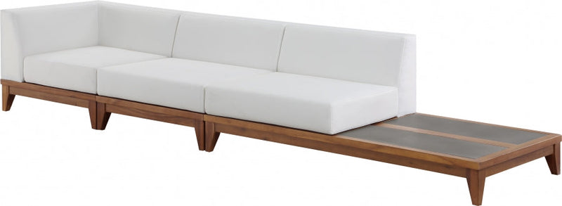 [HOT DEAL] Rio Acacia Wood / Concrete / Quick Dry Foam Off Outdoor Patio Modular Sofa