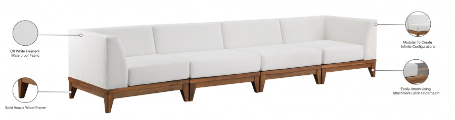 [HOT DEAL] Rio Acacia Wood / Quick Dry Foam Off Outdoor Patio Modular Sofa