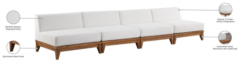 [HOT DEAL] Rio Acacia Wood / Quick Dry Foam Off Outdoor Patio Modular Sofa