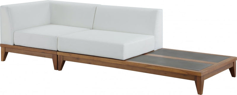 [HOT DEAL] Rio Acacia Wood / Concrete / Quick Dry Foam Off Outdoor Patio Modular Sofa