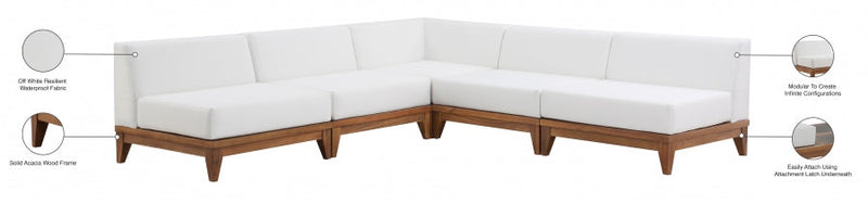 [HOT DEAL] Rio Acacia Wood / Quick Dry Foam Off Outdoor Patio Modular Sectional