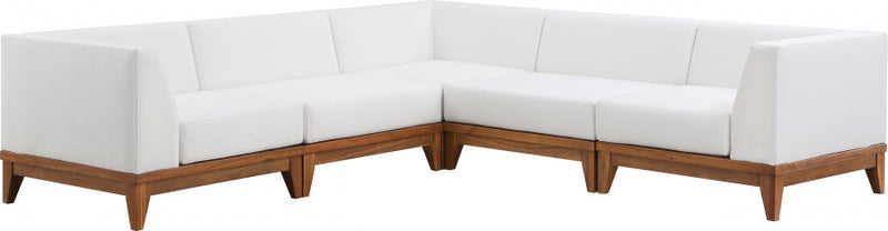 [HOT DEAL] Rio Acacia Wood / Quick Dry Foam Off Outdoor Patio Modular Sectional