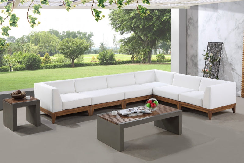 [HOT DEAL] Rio Acacia Wood / Quick Dry Foam Off Outdoor Patio Modular Sectional