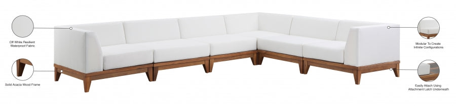 [HOT DEAL] Rio Acacia Wood / Quick Dry Foam Off Outdoor Patio Modular Sectional
