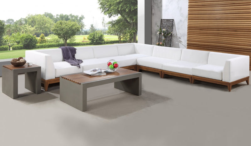 [HOT DEAL] Rio Acacia Wood / Quick Dry Foam Off Outdoor Patio Modular Sectional