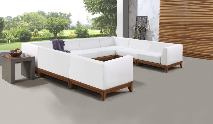[HOT DEAL] Rio Acacia Wood / Quick Dry Foam Off Outdoor Patio Modular Sectional