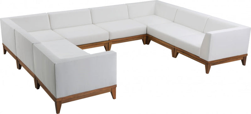 [HOT DEAL] Rio Acacia Wood / Quick Dry Foam Off Outdoor Patio Modular Sectional