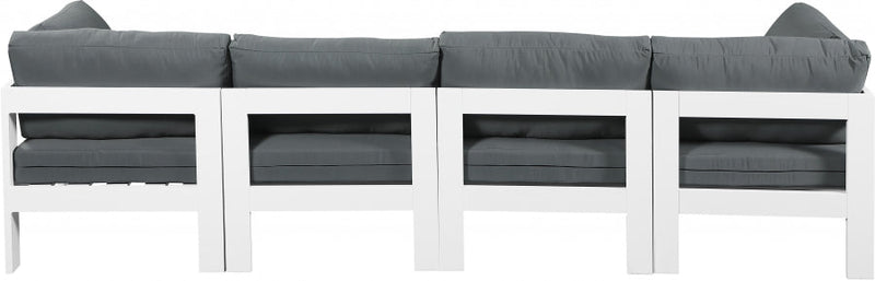 [HOT DEAL] Nizuc Fabric / Foam / Aluminum Grey Outdoor Patio Modular Sofa