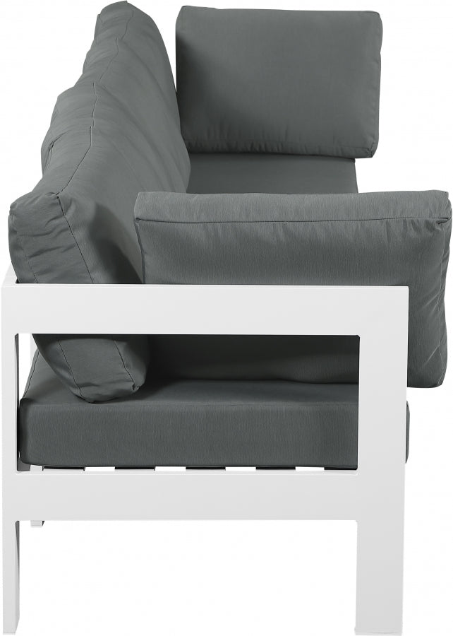[HOT DEAL] Nizuc Fabric / Foam / Aluminum Grey Outdoor Patio Modular Sofa
