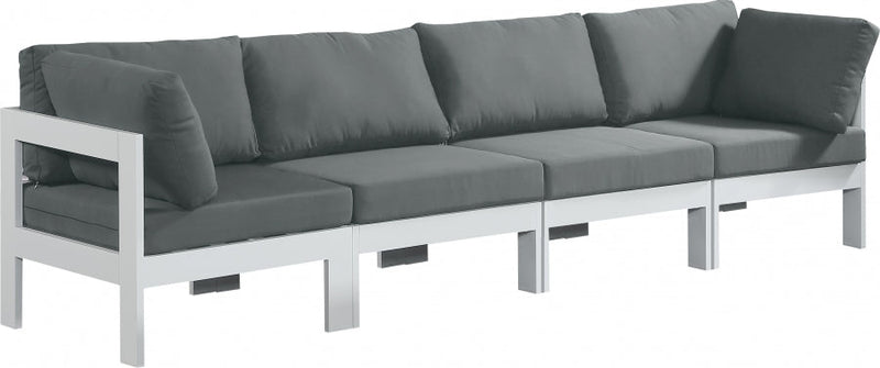[HOT DEAL] Nizuc Fabric / Foam / Aluminum Grey Outdoor Patio Modular Sofa