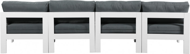 [HOT DEAL] Nizuc Fabric / Foam / Aluminum Grey Outdoor Patio Modular Sofa