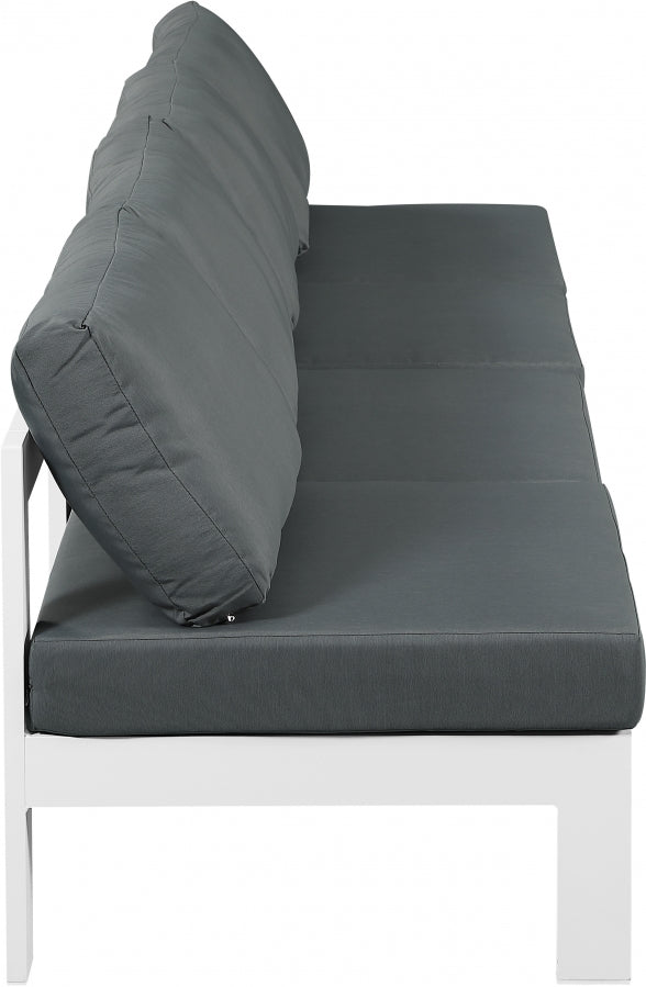 [HOT DEAL] Nizuc Fabric / Foam / Aluminum Grey Outdoor Patio Modular Sofa