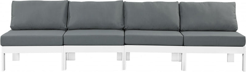 [HOT DEAL] Nizuc Fabric / Foam / Aluminum Grey Outdoor Patio Modular Sofa