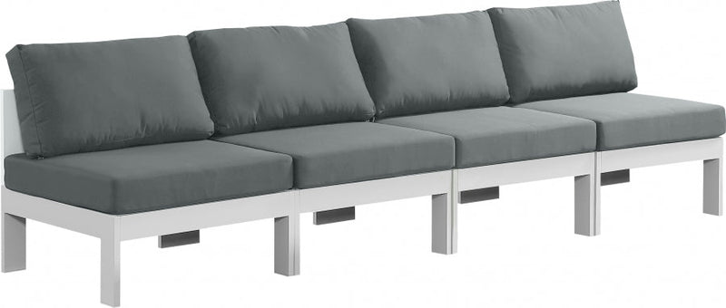 [HOT DEAL] Nizuc Fabric / Foam / Aluminum Grey Outdoor Patio Modular Sofa