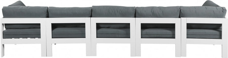[HOT DEAL] Nizuc Fabric / Foam / Aluminum Grey Outdoor Patio Modular Sofa