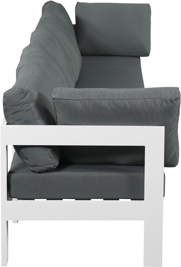 [HOT DEAL] Nizuc Fabric / Foam / Aluminum Grey Outdoor Patio Modular Sofa