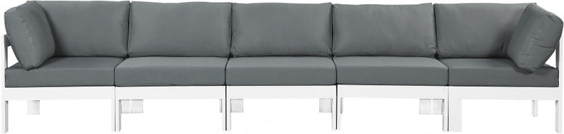 [HOT DEAL] Nizuc Fabric / Foam / Aluminum Grey Outdoor Patio Modular Sofa