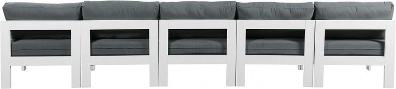 [HOT DEAL] Nizuc Fabric / Foam / Aluminum Grey Outdoor Patio Modular Sofa