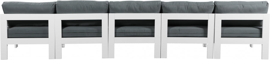 [HOT DEAL] Nizuc Fabric / Foam / Aluminum Grey Outdoor Patio Modular Sofa