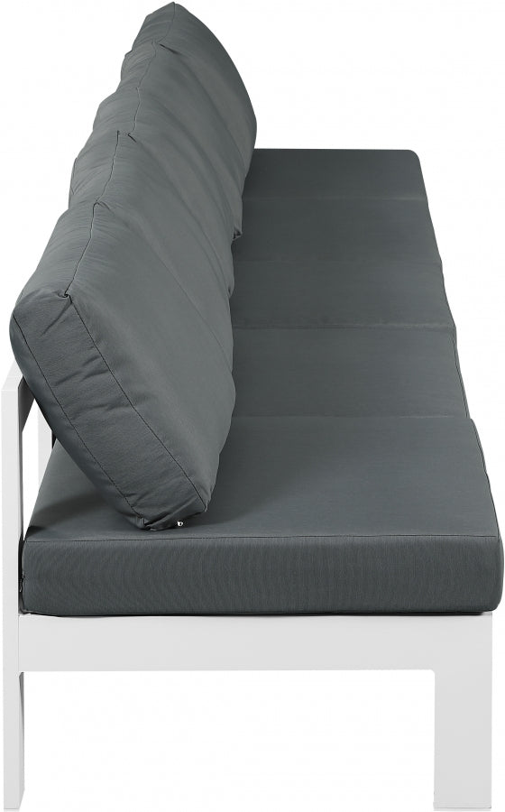 [HOT DEAL] Nizuc Fabric / Foam / Aluminum Grey Outdoor Patio Modular Sofa