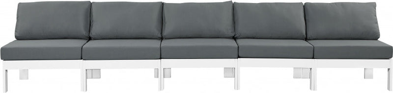 [HOT DEAL] Nizuc Fabric / Foam / Aluminum Grey Outdoor Patio Modular Sofa
