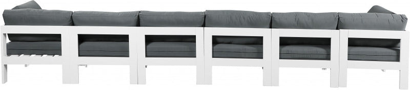 [HOT DEAL] Nizuc Fabric / Foam / Aluminum Grey Outdoor Patio Modular Sofa