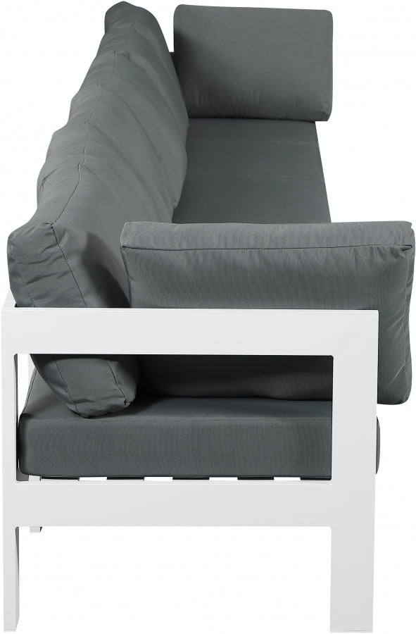 [HOT DEAL] Nizuc Fabric / Foam / Aluminum Grey Outdoor Patio Modular Sofa