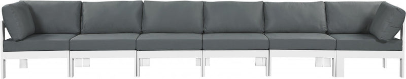 [HOT DEAL] Nizuc Fabric / Foam / Aluminum Grey Outdoor Patio Modular Sofa