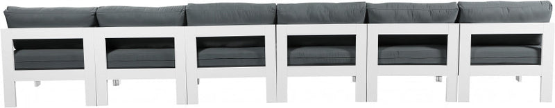 [HOT DEAL] Nizuc Fabric / Foam / Aluminum Grey Outdoor Patio Modular Sofa