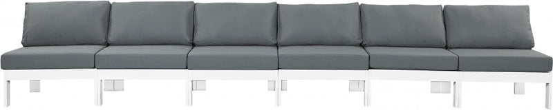 [HOT DEAL] Nizuc Fabric / Foam / Aluminum Grey Outdoor Patio Modular Sofa