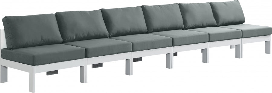 [HOT DEAL] Nizuc Fabric / Foam / Aluminum Grey Outdoor Patio Modular Sofa