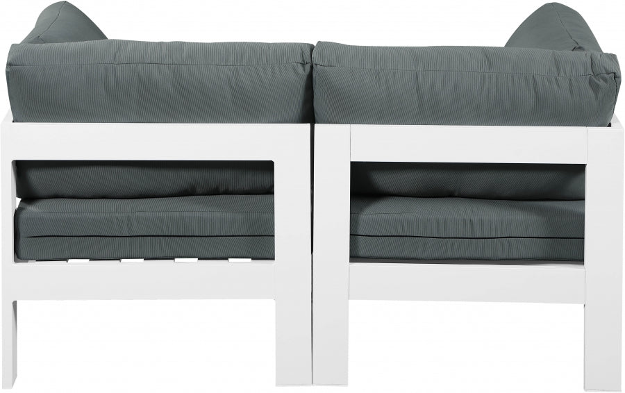 [HOT DEAL] Nizuc Fabric / Foam / Aluminum Grey Outdoor Patio Modular Sofa