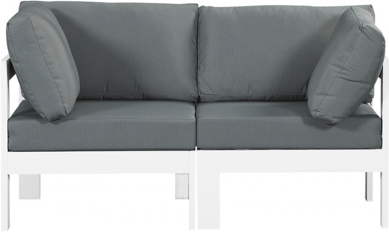 [HOT DEAL] Nizuc Fabric / Foam / Aluminum Grey Outdoor Patio Modular Sofa