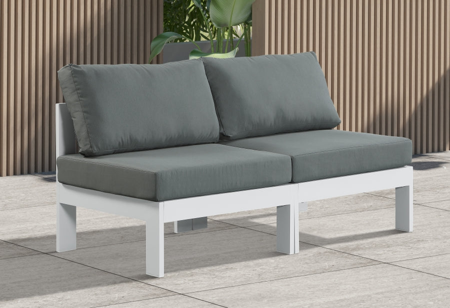 [HOT DEAL] Nizuc Fabric / Foam / Aluminum Grey Outdoor Patio Modular Sofa