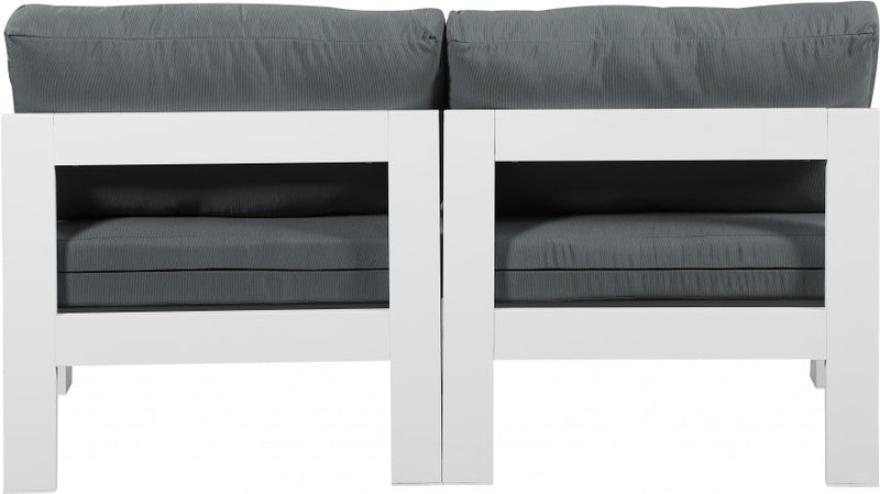 [HOT DEAL] Nizuc Fabric / Foam / Aluminum Grey Outdoor Patio Modular Sofa