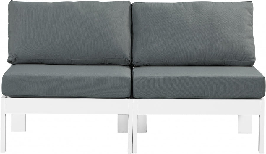 [HOT DEAL] Nizuc Fabric / Foam / Aluminum Grey Outdoor Patio Modular Sofa